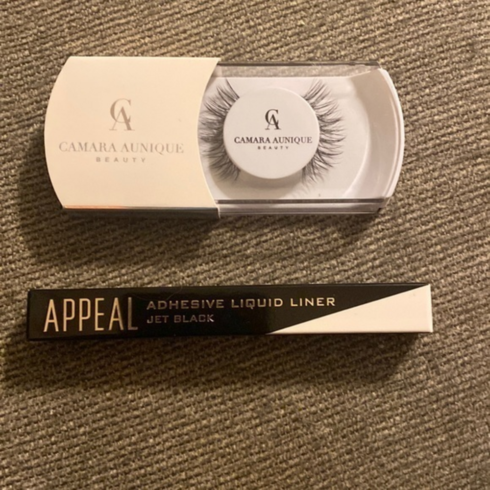 💥Camaraderie Aunique beauty lashes & Appeal adhesive liquid liner jet‎ Black